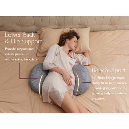 Momcozy Maternity Accessory Portable Maternity Pillow - Grey