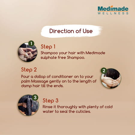 Medimade Rice Water Hair Conditioner - 300 Ml X 2 ( Pack Of 2 )