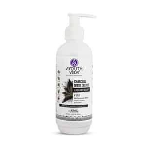 Ayouthveda Charcoal Detox Liquid Soap Multi-purpose Wash With Activated Charcoal & Oils 200 Ml