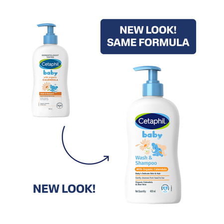 Cetaphil Baby Shampoo & Wash | With Organic Calendula | 400 Ml