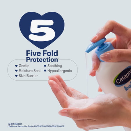 Cetaphil Baby Shampoo & Wash | With Organic Calendula | 400 Ml