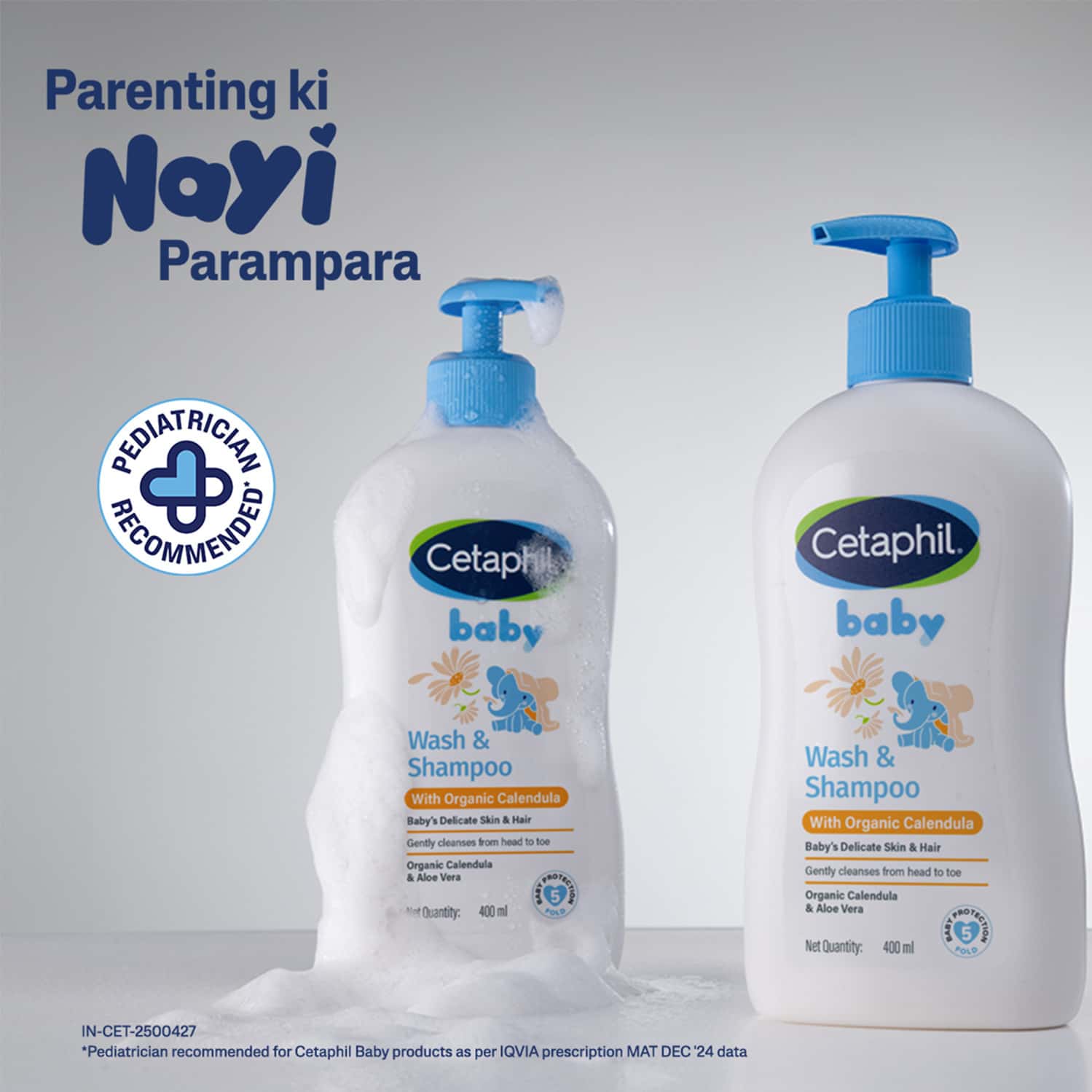 CETAPHIL BABY | WASH & SHAMPOO | WITH ORGANIC CALENDULA | 400 ML