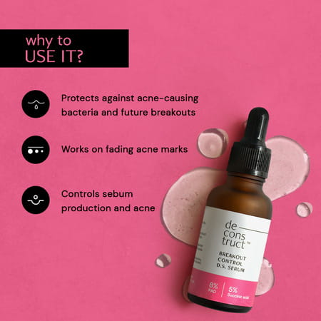 Deconstruct Breakout Control D.S. Serum- 8% Pad + 5% Succinic Acid (30 Ml)