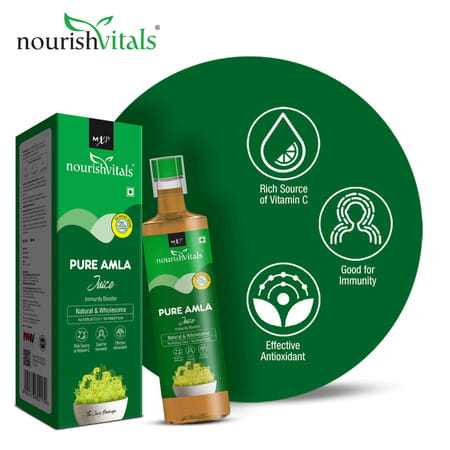 Nourishvitals Pure Amla Juice | 500Ml (Pack Of 2)