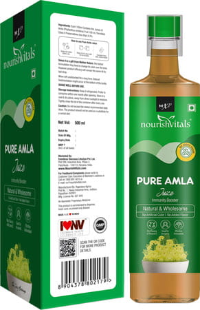 Nourishvitals Pure Amla Juice | 500Ml (Pack Of 2)