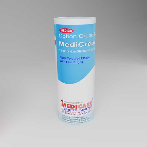 Medica Medicrepe Cotton Crepe Bandage 15Cm X 4Mtr - Secure Compression & Muscle Support