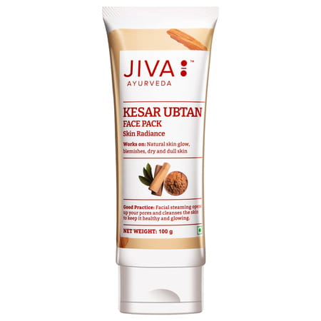 Jiva Kesar Ubtan Pack With Goodness Of Pure Kesar|Provides Natural Radiance To Skin -100g(Pack Of 4)