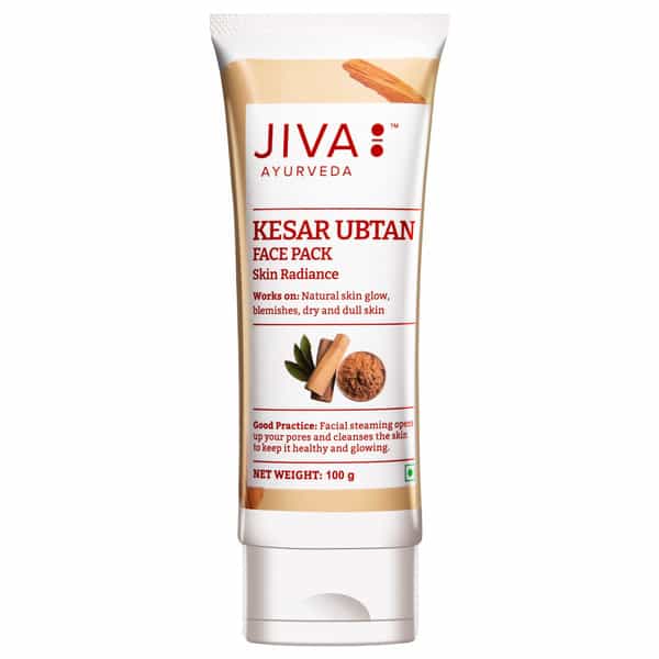 Jiva Kesar Ubtan Pack With Goodness Of Pure Kesar|Provides Natural Radiance To Skin -100G(Pack Of 4)