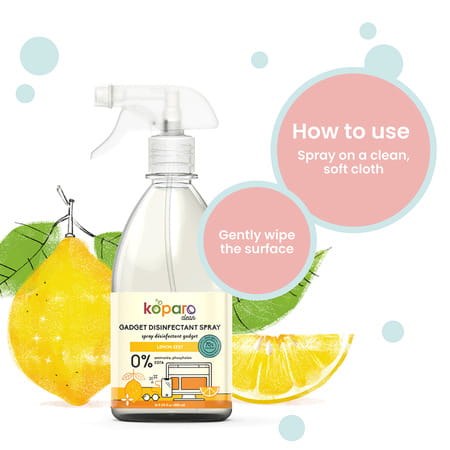 Koparo Gadget Disinfectant Cleaner - Lemon Zest - Natural & Non Toxic - Eco-Friendly - 500 Ml X 2