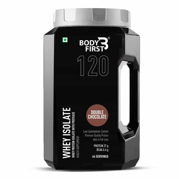 Bodyfirst Whey Isolate - Whey Protein Isolate With Protease | 64 Servings | Double Chocolate