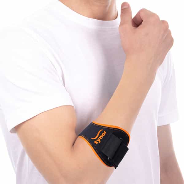 Tynor Tennis/Golfer's Elbow Support Pro Black & Orange Universal 1 Unit