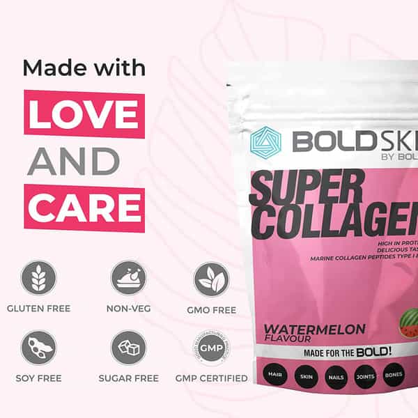 Boldfit Boldskin Collagen Supplement For Women & Men Watermelon Flavor - 200Gm