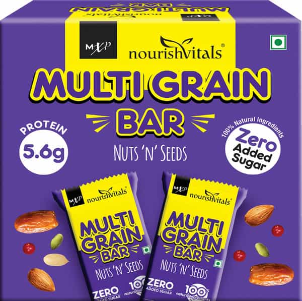 Nourishvitals Multigrain Nuts N Seeds Bar 100% Natural Plant Rich In Vitamins & Minerals 200G