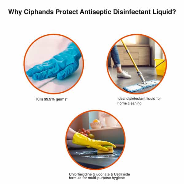 Ciphands Antiseptic Disinfectant 500Ml (Pack Of 2)