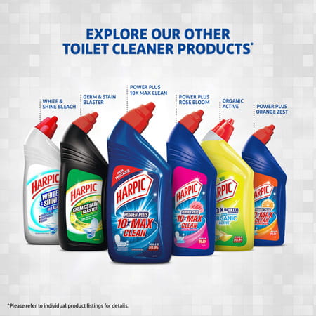 Harpic Power Plus 10x Total Clean Original Fresh Disinfectant Toilet Cleaner Bottle Of 200 Ml