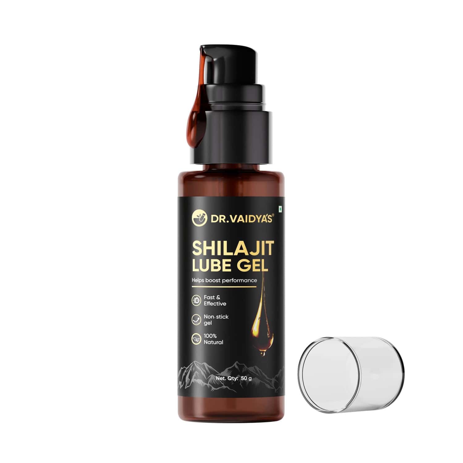 Dr. Vaidyas Shilajit Lube Gel | First Ever Shilajit Infused Lube Gel | 50g Pack Of 1