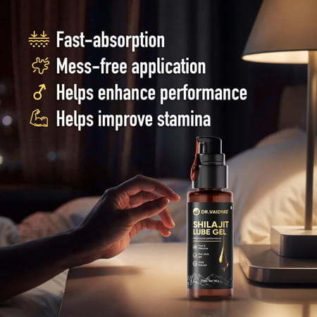 Dr. Vaidyas Shilajit Lube Gel | First Ever Shilajit Infused Lube Gel | 50g Pack Of 1