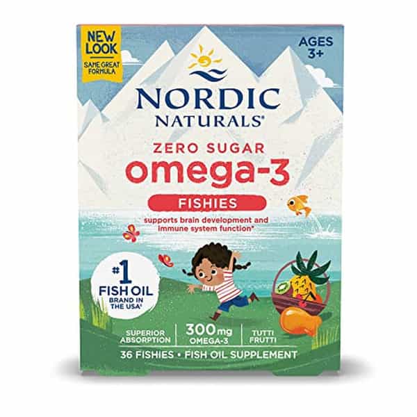 Nordic Naturals Zero Sugar 300 Mg Omega 3 Epa & Dha Fish Oil For Kids Tutti Frutti 36 Gummy