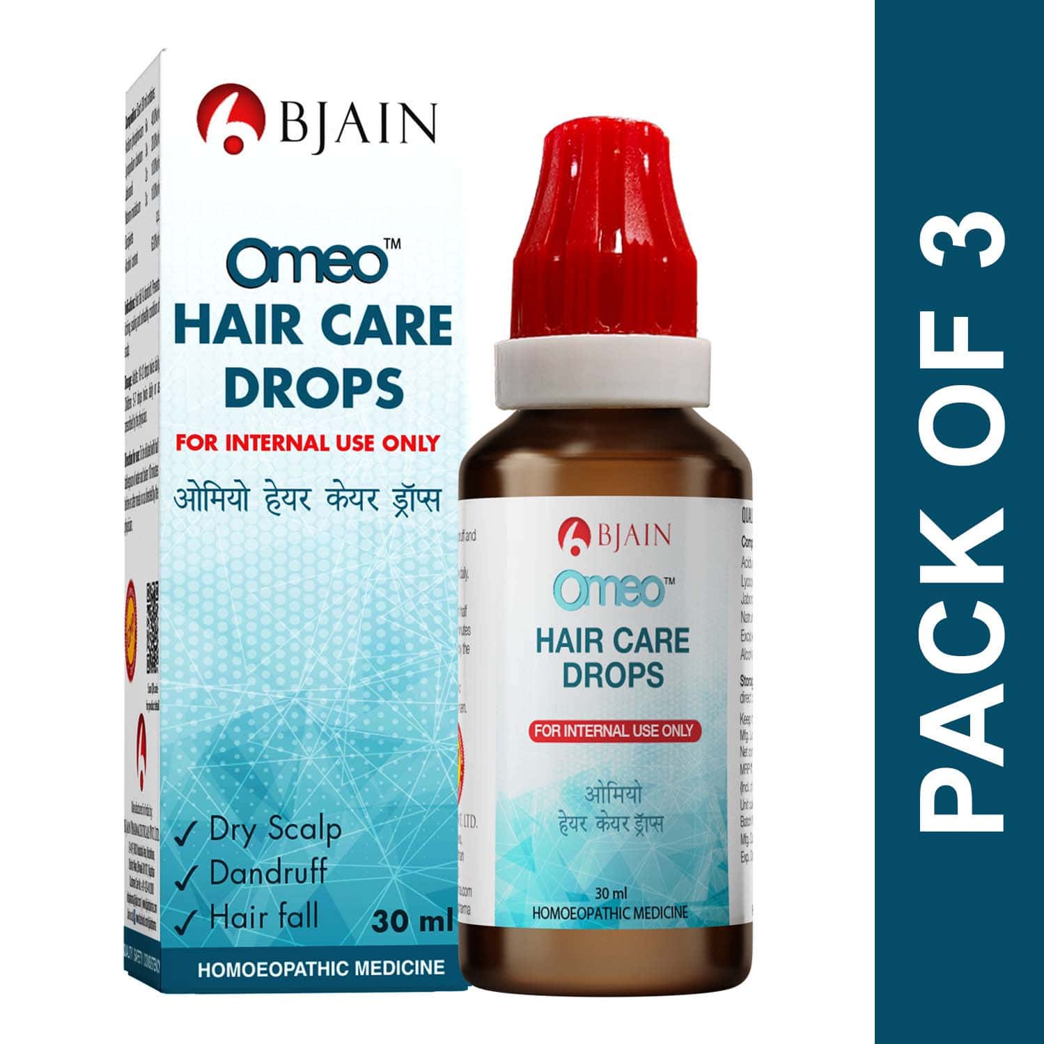 Bjain Omeo Hair Care Drops The Complete Trichotherapy | 30ml (Pack Of 3)