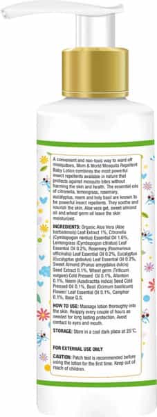 Mom & World Baby Mosquito Repellent Baby Lotion - 100% Naturally Derived 200 Ml