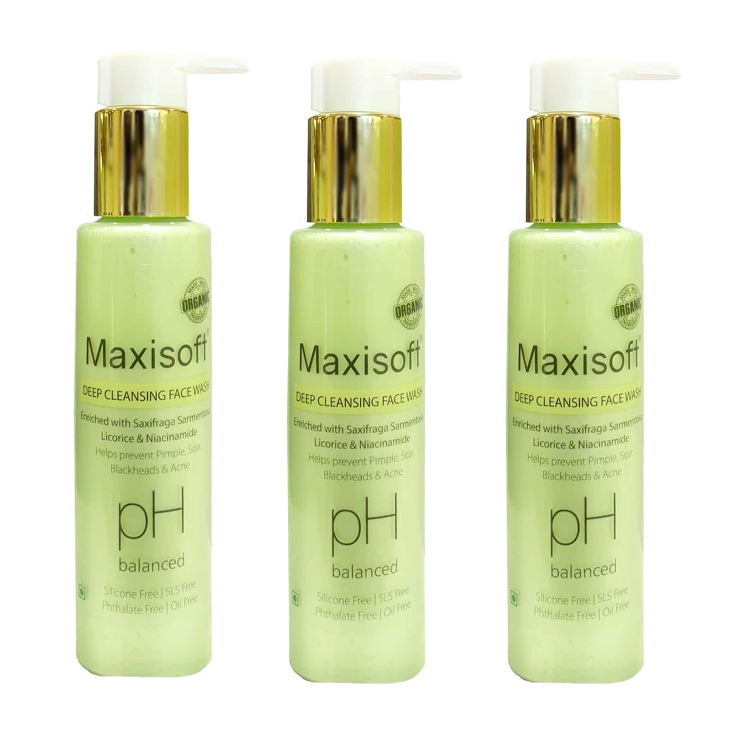 Maxisoft Deep Cleansing Face Wash (100 Ml - Pack Of 3)