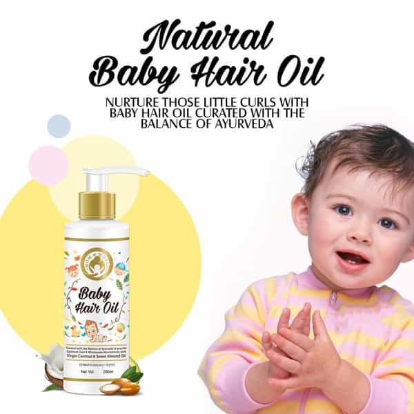 Mom & World Baby Hair Oil With Organic & Coldpressed Natural Oil For Kids 200 Ml