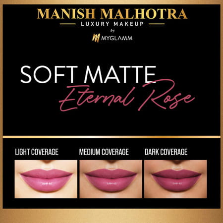 Manish Malhotra Beauty By Myglamm Soft Matte Lipstick-Eternal Rose