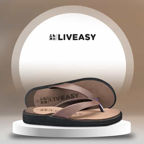 Liveasy Essentials Women's Diabetic & Orthopedic Slippers - Brown - Size Uk 9 / Us 12