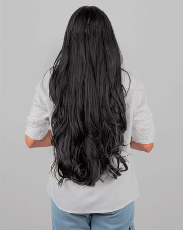 Streak Street Clip-In 24" Out Curl Natural Black Hair Extensions