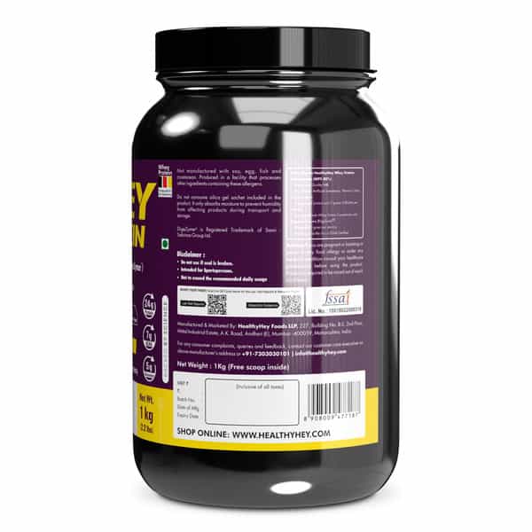 Healthyhey Sports Whey Protein Concentrate - Unflavoured - 1Kg