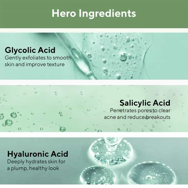 Cos-Iq Exfoliating Face Wash Fc-3 Aha Glycolic Acid & Bha Salicylic Acid 2%Ww | Men & Women 100 Ml