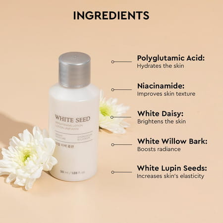 The Face Shop White Seed Brightening Lotion - Korean | Niacinamide | Even Skin Tone - 50ml