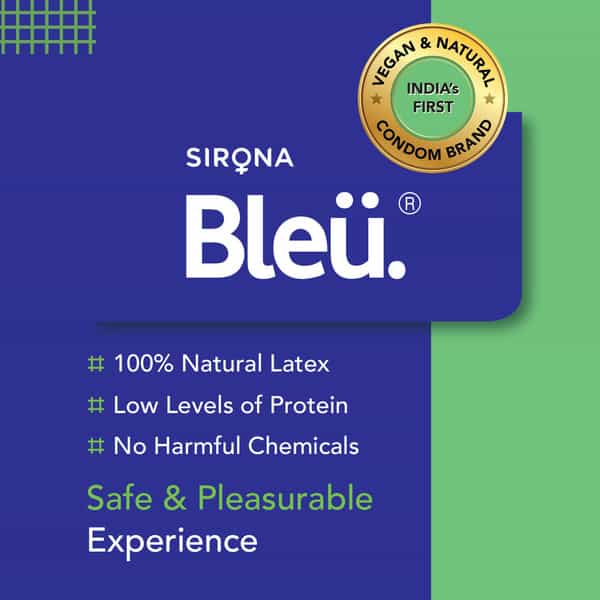 Bleu Super Ultra Thin Condoms For Men | Vegan Highest Grade Natural Latex For Sensitive Skin|8 Count