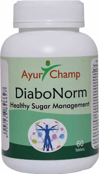 Ayur Champ - Pack Of 5 - Diabo Norm | Healthy Sugar Management | Herbal Supplement | 60 Tablets