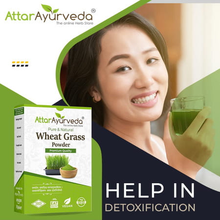 Attar Ayurveda 100% Natural Wheat Grass Powder (100 Gram)