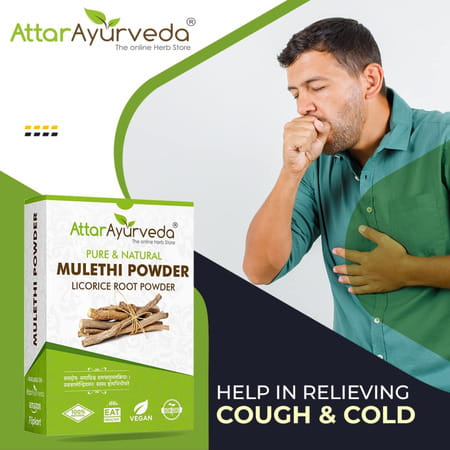 Attar Ayurveda Pure & Natural Mulethi Powder For Skin Whitening (200gm)