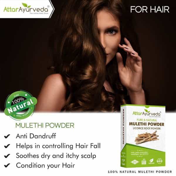 Attar Ayurveda Pure & Natural Mulethi Powder For Skin Whitening (200Gm)