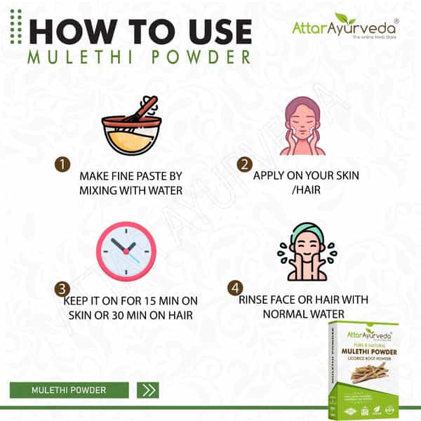 Attar Ayurveda Pure & Natural Mulethi Powder For Skin Whitening (200Gm)