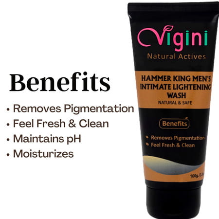 Vigini Hammer King Intimate Lightening Whitening Brightening Deodrant Anti Itching Gel Wash Men