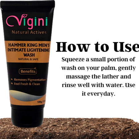 Vigini Hammer King Intimate Lightening Whitening Brightening Deodrant Anti Itching Gel Wash Men