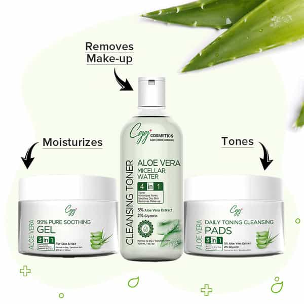 Cgg Cosmetics Aloe Vera Micellar Water - 4 In 1- 300Ml