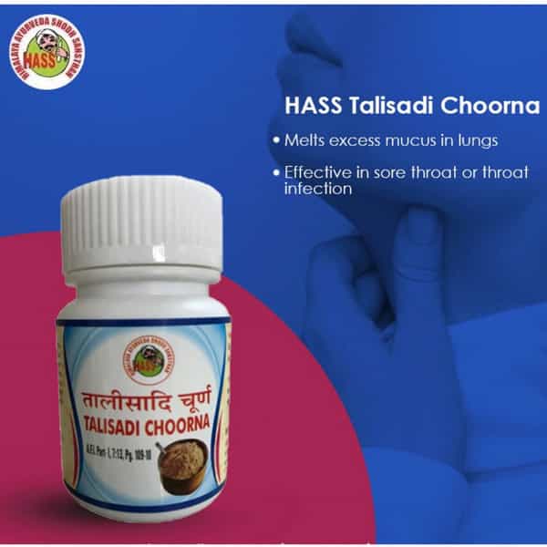Hass Talisadi Choorna - Talisadi Churna - For Sore Throat For Cough For Cold (2X50gm)