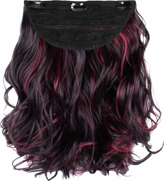 Streak Street Clip-In 18" Full-Wavy Burgundy Hair Extensions