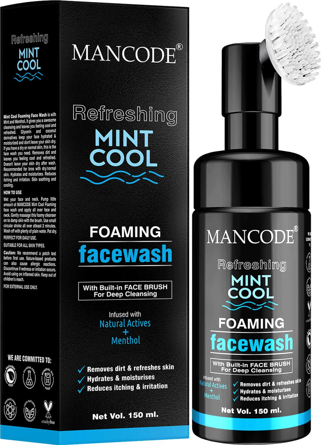 Mancode Refreshing Mint Cool Foaming Face Wash 150ml