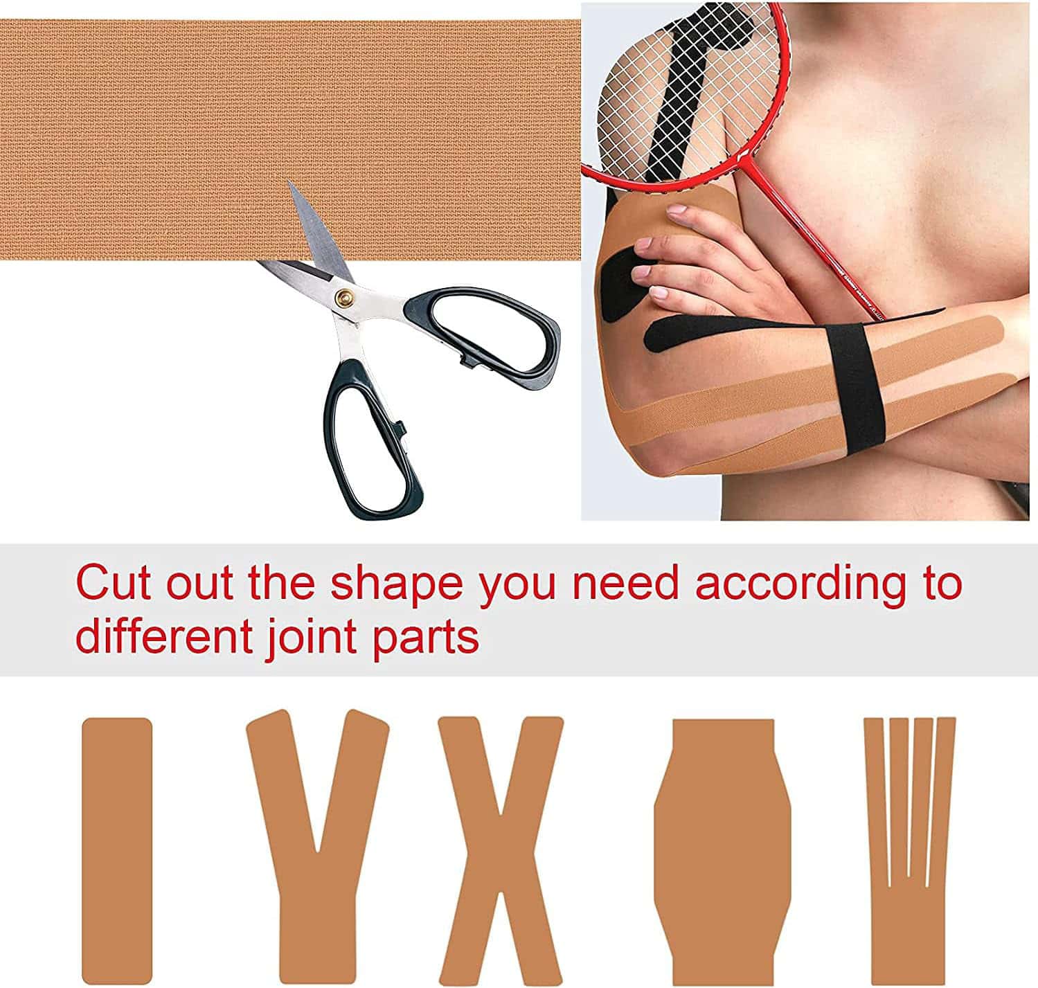 Buy HEALTHTREK EXERCISE TAPE FOR INJURIES (PACK OF 1, BROWN, 5 M X 5 CM