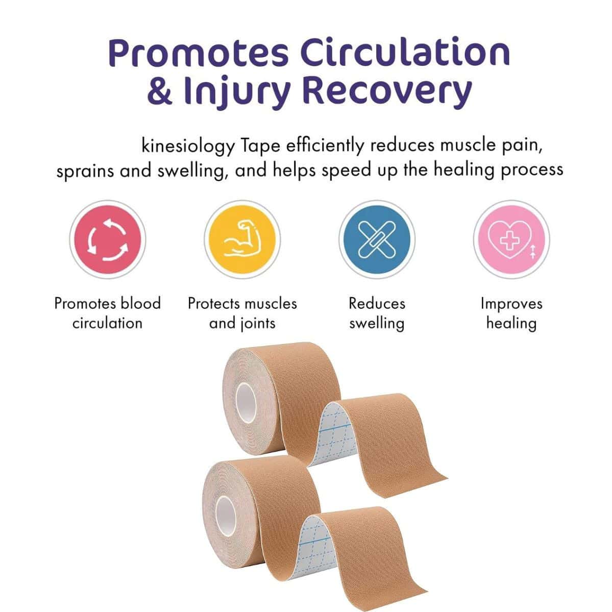 Buy HEALTHTREK EXERCISE TAPE FOR INJURIES (PACK OF 1, BROWN, 5 M X 5 CM