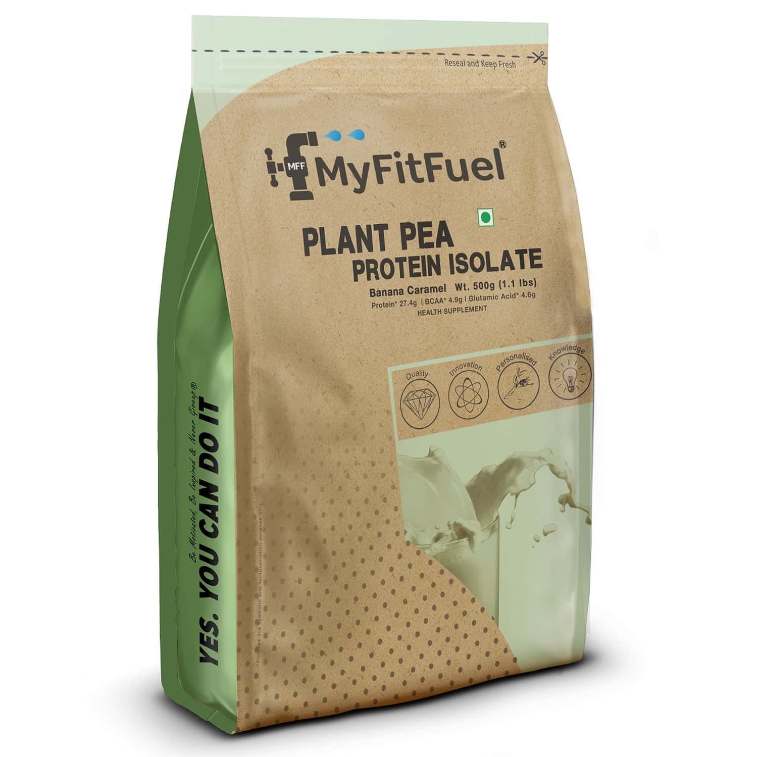 Myfitfuel Plant Pea Protein Isolate | 500g | (banana Caramel) | Easy To Digest Plant Protein