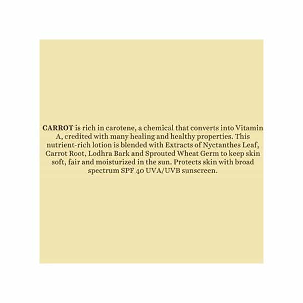 Biotique Bio Carrot 40+Spf Uva/Uvb Sunscreen Ultra Soothing Face Cream For All Skin Type 50 Gm