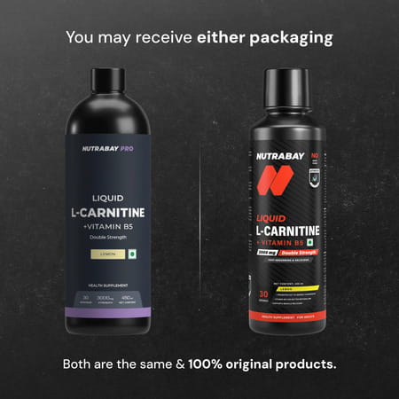 Nutrabay Pro Liquid L-Carnitine With Vitamin B5-450 Ml Lemon | 30 Servings | 3000Mg