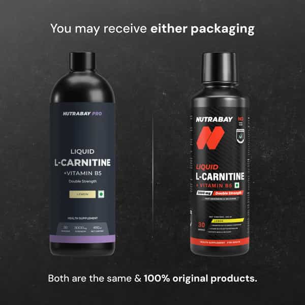 Nutrabay Pro Liquid L-Carnitine With Vitamin B5-450 Ml Lemon | 30 Servings | 3000Mg